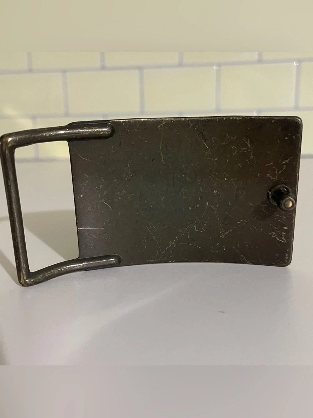 Levi's Brass Embossed Two-Horse Belt Buckle